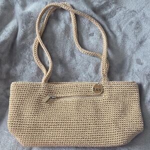 The Sak Beige Crochet Shoulder Bag